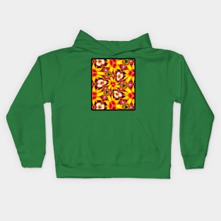 Happy Sun Flower Pattern Kids Hoodie